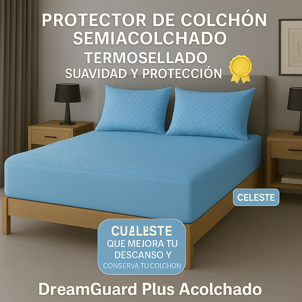 Protector De Colchón Termosellado + Fundas de almohadas