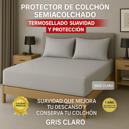 Protector De Colchón Termosellado + Fundas de almohadas