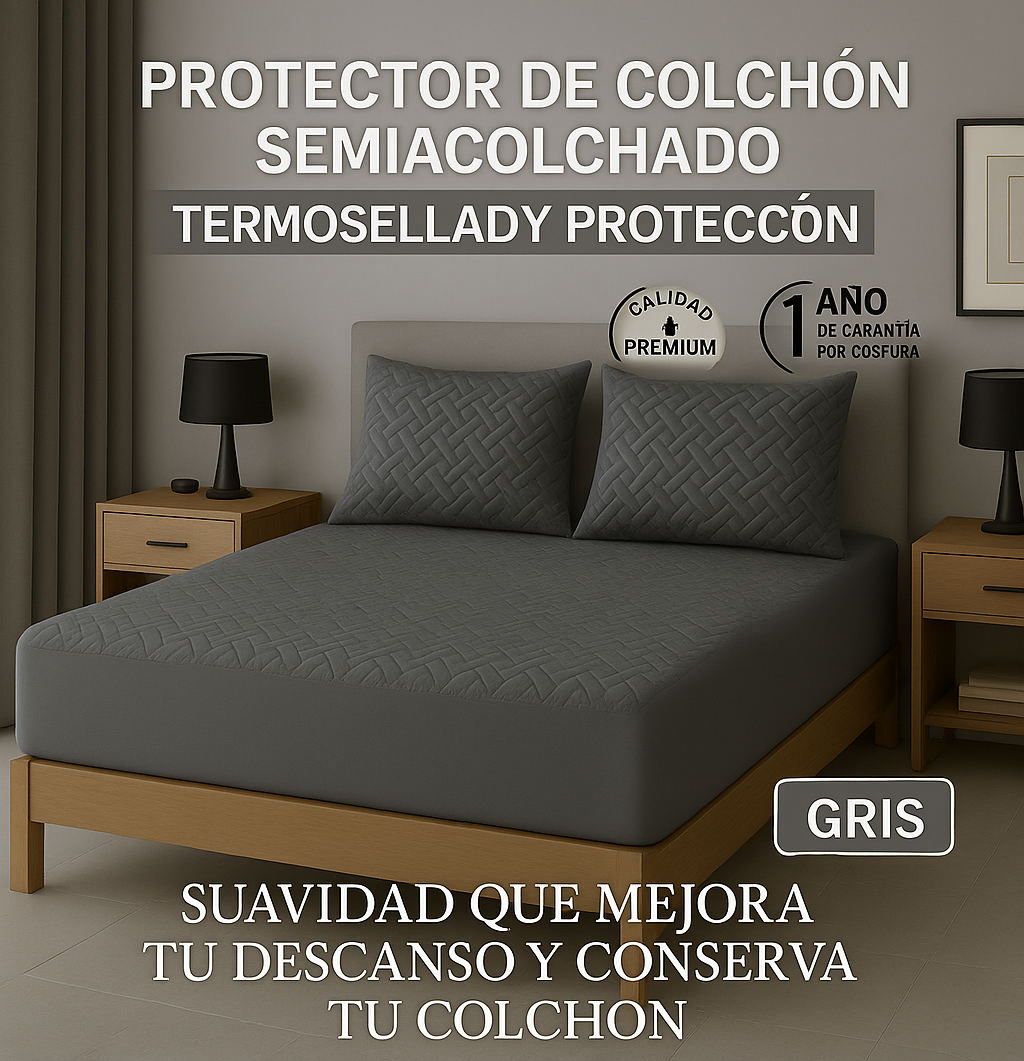 Protector De Colchón Termosellado + Fundas de almohadas