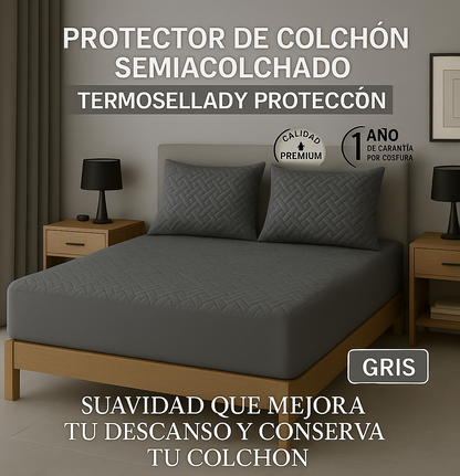Protector De Colchón Termosellado + Fundas de almohadas