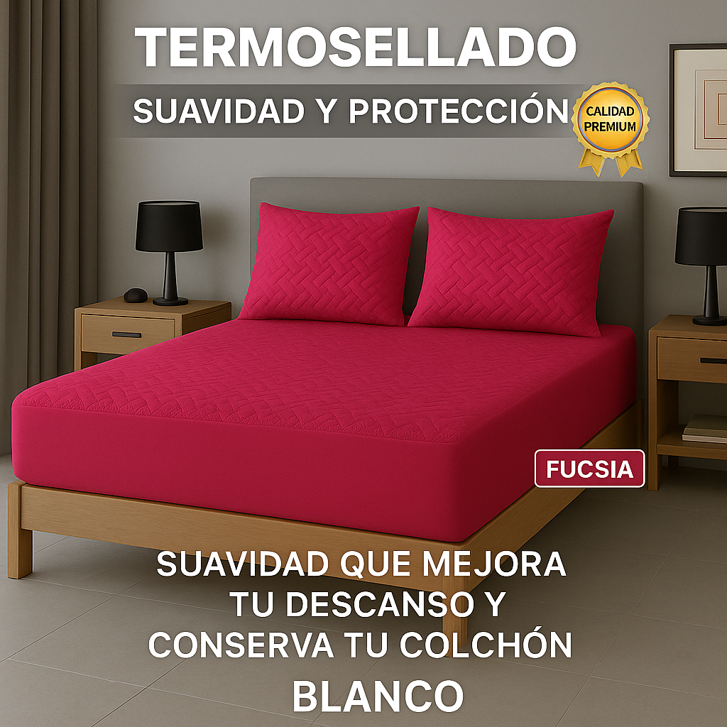 Protector De Colchón Termosellado + Fundas de almohadas