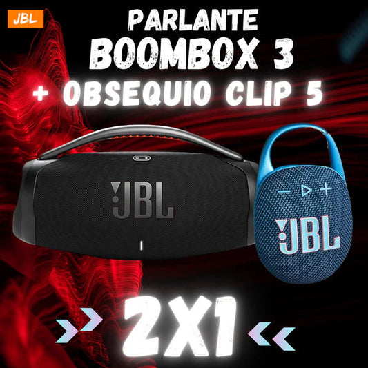 🔊🎶 Dúo Poderoso: Boombox 3 + Clip 5 🎵