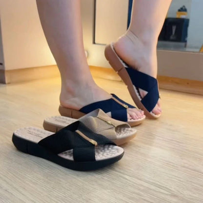 Sandalia Ortopédica Elástica Cruzada