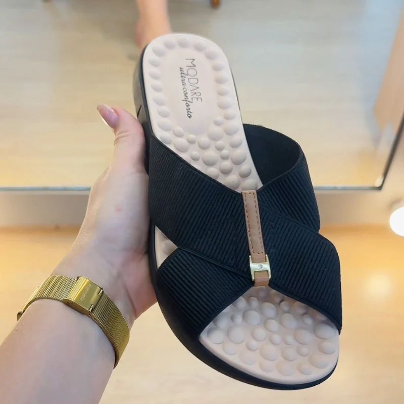 Sandalia Ortopédica Elástica Cruzada