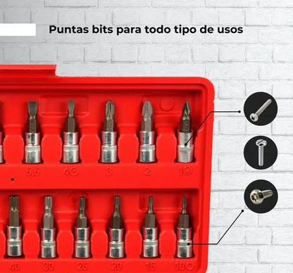 ToolMaster Pro 46 Juego de Llaves de Vaso en Acero de Vanadio