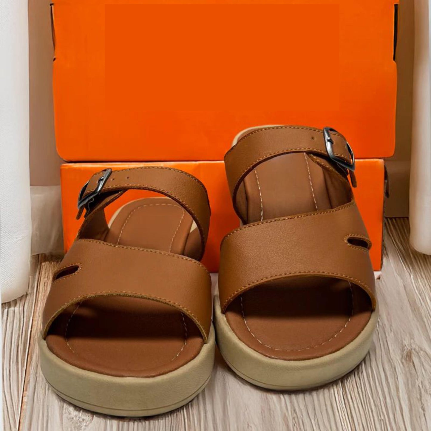 Sandalia Ortopédica Confort con Broche Ajustable