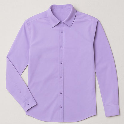 Camisa seda manga manga larga clasica